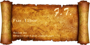 Fux Tibor névjegykártya